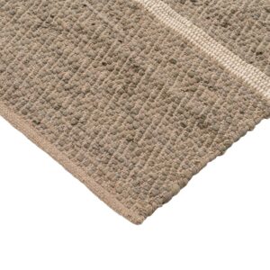 ALFOMBRA RAYAS NATURAL ALGODÓN 160 X 230 CM