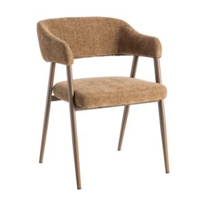 SILLA MARRÓN TEJIDO-METAL CONTRACT 56 X 60 X 81 CM