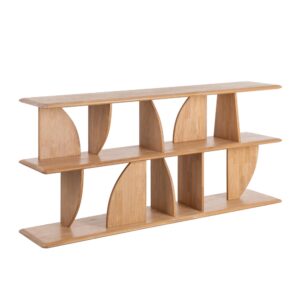 ESTANTERÍA NATURAL MADERA DE CAUCHO 180 X 38 X 83 CM