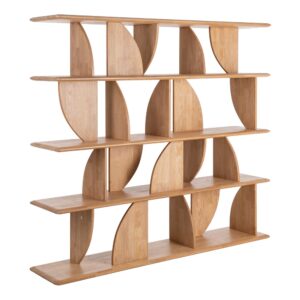 ESTANTERÍA NATURAL MADERA DE CAUCHO 180 X 38 X 161 CM