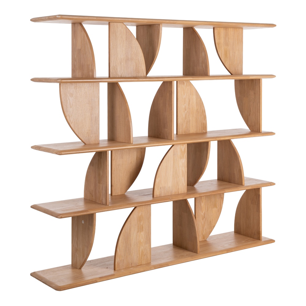 ESTANTERÍA NATURAL MADERA DE CAUCHO 180 X 38 X 161 CM