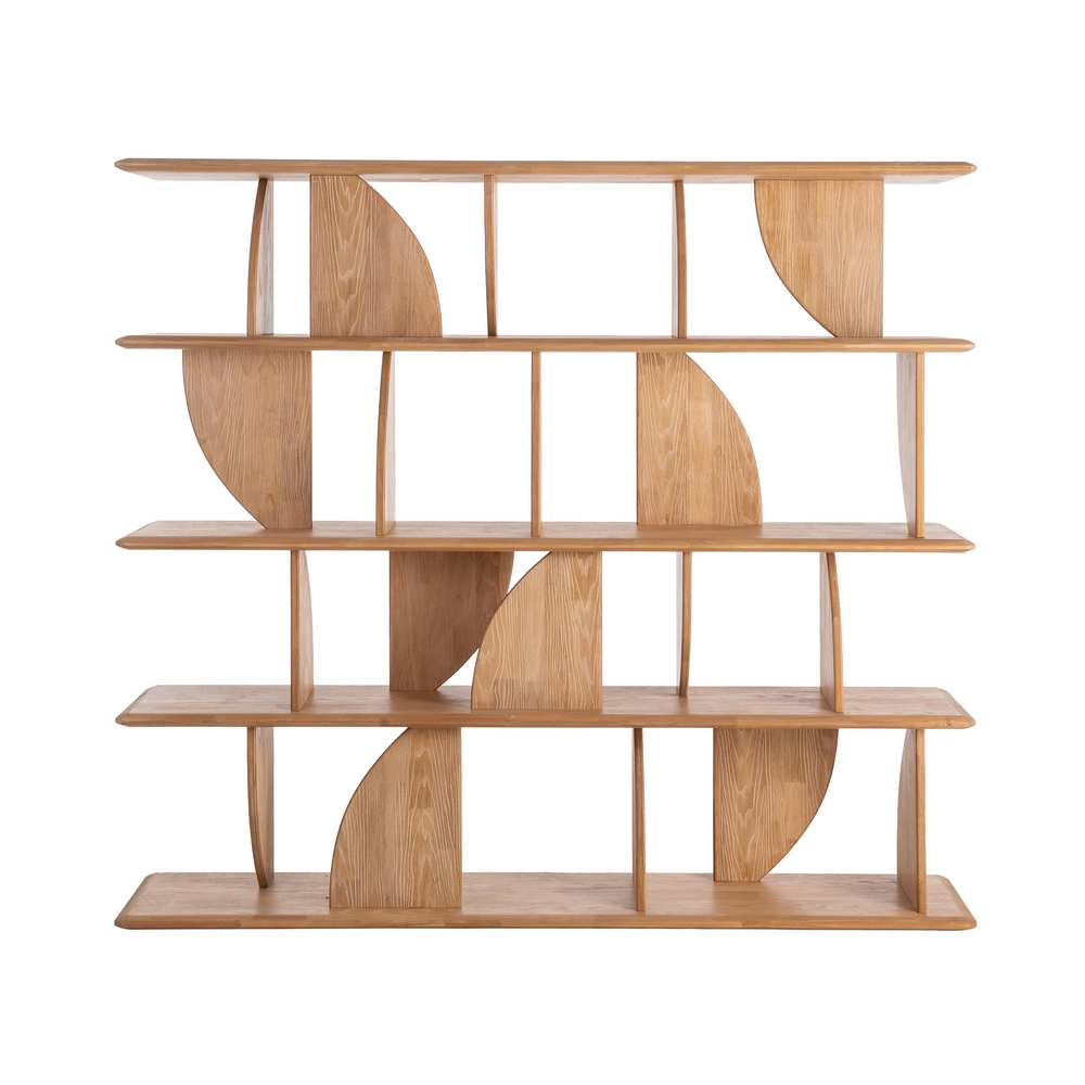 ESTANTERÍA NATURAL MADERA DE CAUCHO 180 X 38 X 161 CM - Imagen 2