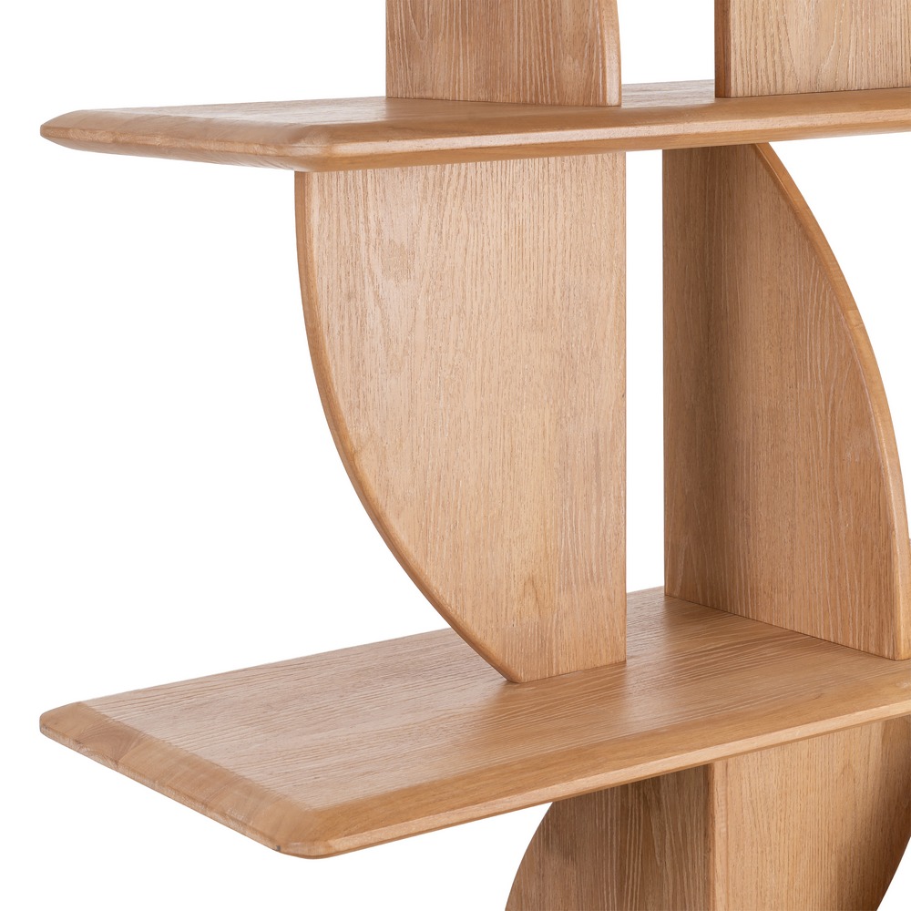 ESTANTERÍA NATURAL MADERA DE CAUCHO 180 X 38 X 161 CM - Imagen 3