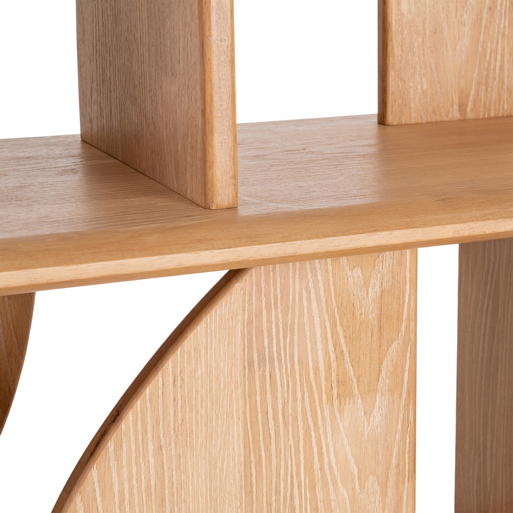 ESTANTERÍA NATURAL MADERA DE CAUCHO 180 X 38 X 161 CM - Imagen 4