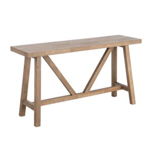 CONSOLA NATURAL MADERA DE CAUCHO 140 X 40 X 75