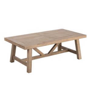 MESA CENTRO NATURAL MADERA DE CAUCHO 130 X 70 X 46 CM