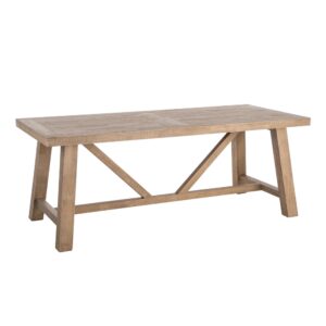 MESA COMEDOR NATURAL MADERA DE CAUCHO 200 X 90 X 77