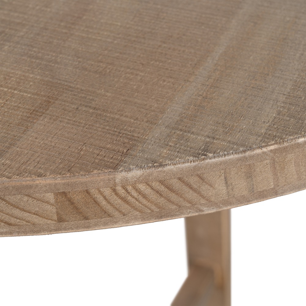 MESA ALTA NATURAL MADERA DE CAUCHO 79,50 X 79,50 X 102 CM - Imagen 4