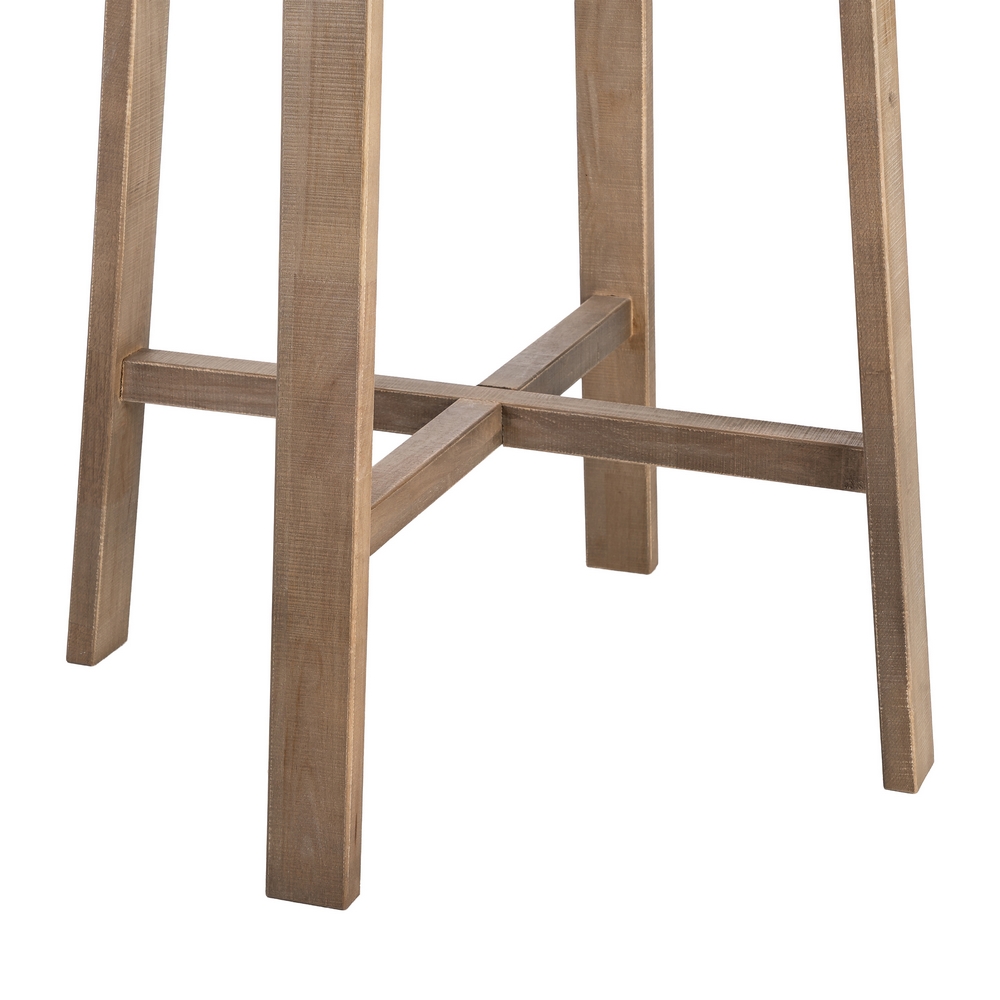 MESA ALTA NATURAL MADERA DE CAUCHO 79,50 X 79,50 X 102 CM - Imagen 5