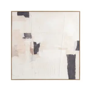 CUADRO PINTURA BEIGE-NEGRO-BLANCO 100 X 4,50 X 100 CM
