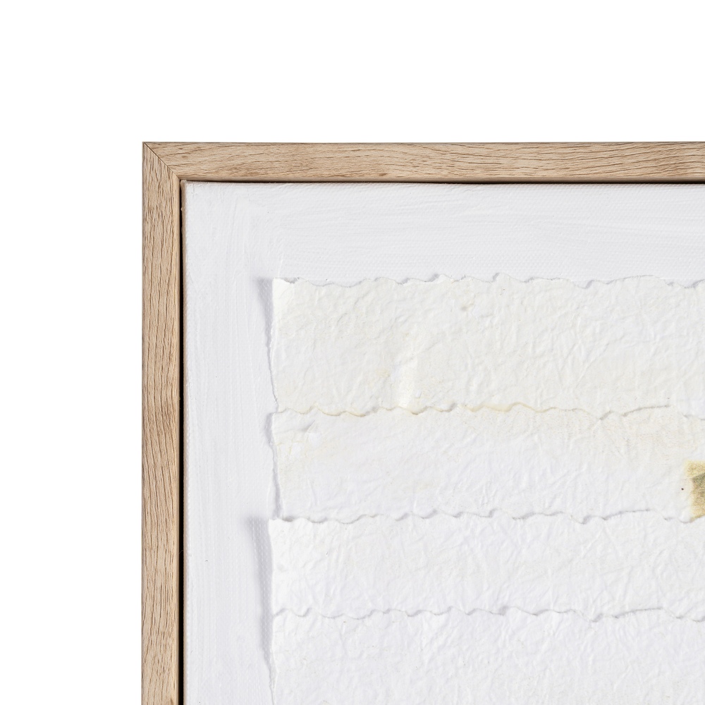 CUADRO PINTURA ABSTRACTO BLANCO-VERDE 120 X 4,50 X 90 CM - Imagen 3