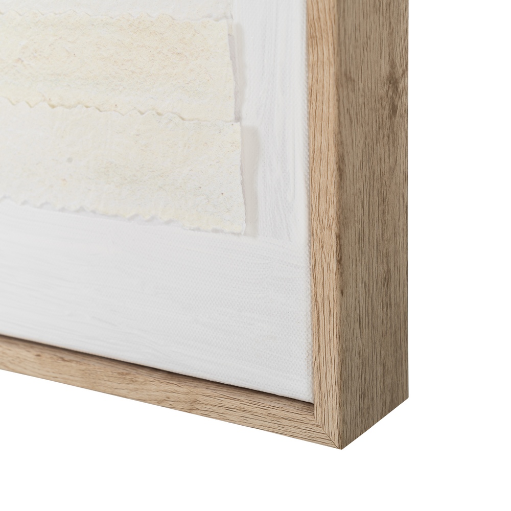 CUADRO PINTURA ABSTRACTO BLANCO-VERDE 120 X 4,50 X 90 CM - Imagen 4