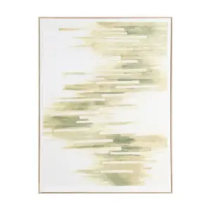 CUADRO PINTURA ABSTRACTO BLANCO-VERDE 120 X 4,50 X 90 CM