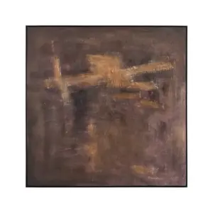 CUADRO PINTURA MARRÓN LIENZO DECORACIÓN 120 X 5,20 X 120 CM