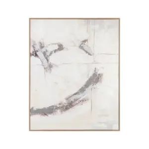CUADRO PINTURA ABSTRACTO BLANCO-GRIS 120 X 4,90 X 150 CM