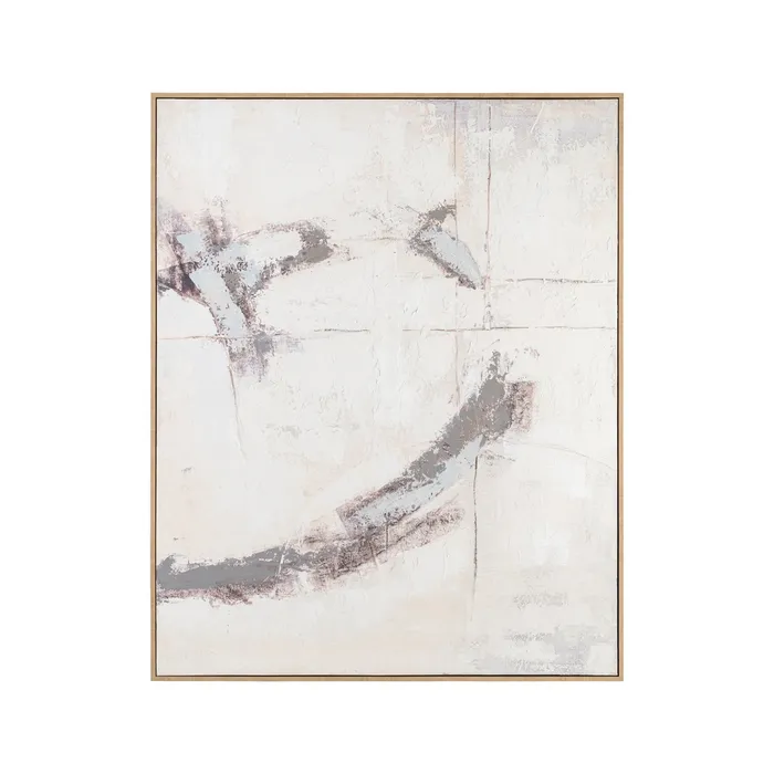 CUADRO PINTURA ABSTRACTO BLANCO-GRIS 120 X 4,90 X 150 CM