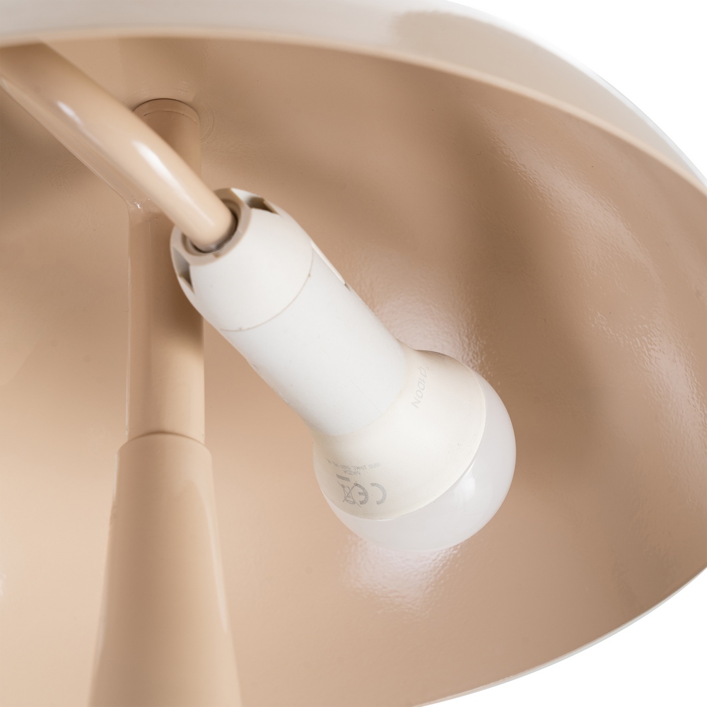 LÁMPARA MESA BEIGE METAL 25 X 25 X 27,50 CM - Imagen 4