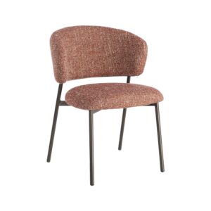 SILLA JASPEADO ROJO TEJIDO-METAL 57 X 60 X 81 CM