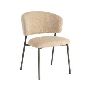 SILLA JASPEADO MOSTAZA TEJIDO-METAL 57 X 60 X 81 CM