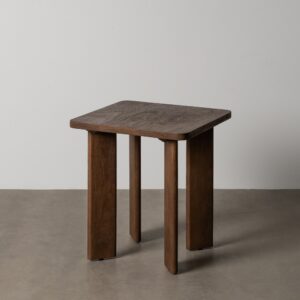 MESITA MARRÓN MADERA DE MANGO 50 X 50 X 55 CM