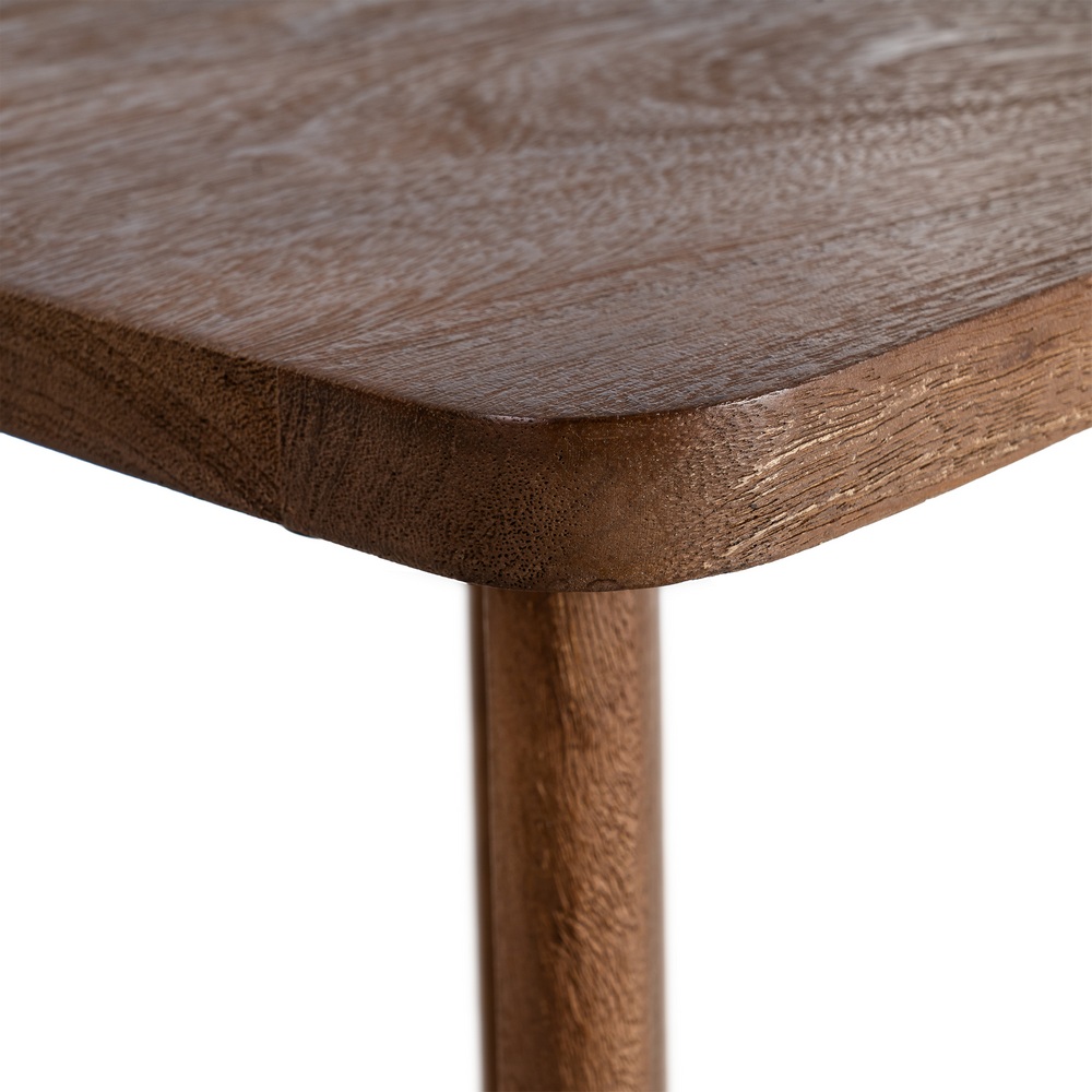 MESITA MARRÓN MADERA DE MANGO 50 X 50 X 55 CM - Imagen 3