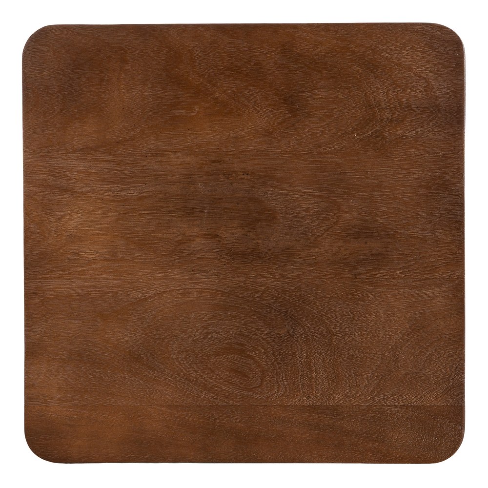 MESITA MARRÓN MADERA DE MANGO 50 X 50 X 55 CM - Imagen 5