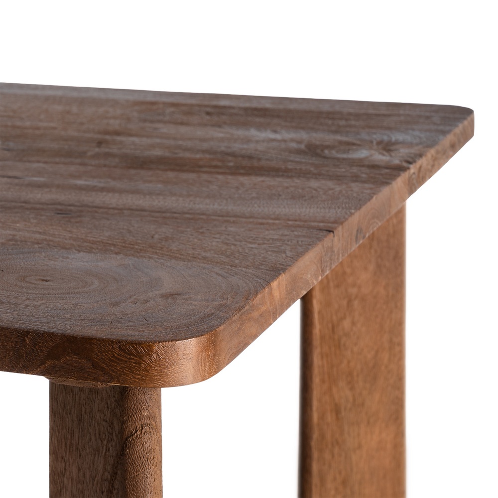 MESA MARRÓN MADERA DE MANGO 145 X 80 X 75 CM - Imagen 5