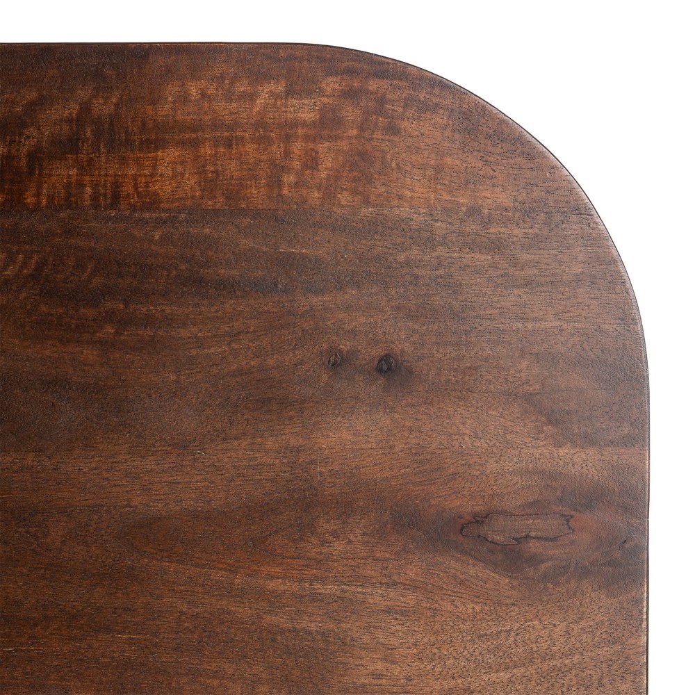 MESA MARRÓN OSCURO MADERA DE MANGO 145 X 80 X 75 CM - Imagen 3