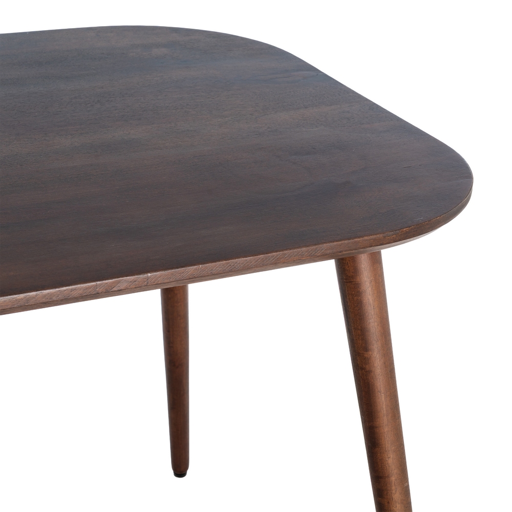MESA MARRÓN OSCURO MADERA DE MANGO 145 X 80 X 75 CM - Imagen 4