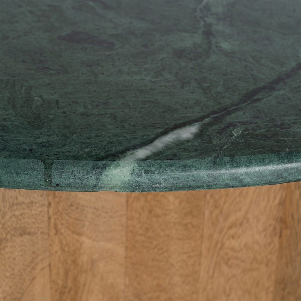 MESA CENTRO NATURAL-VERDE MADERA-MÁRMOL 97 X 97 X 41 CM - Imagen 3