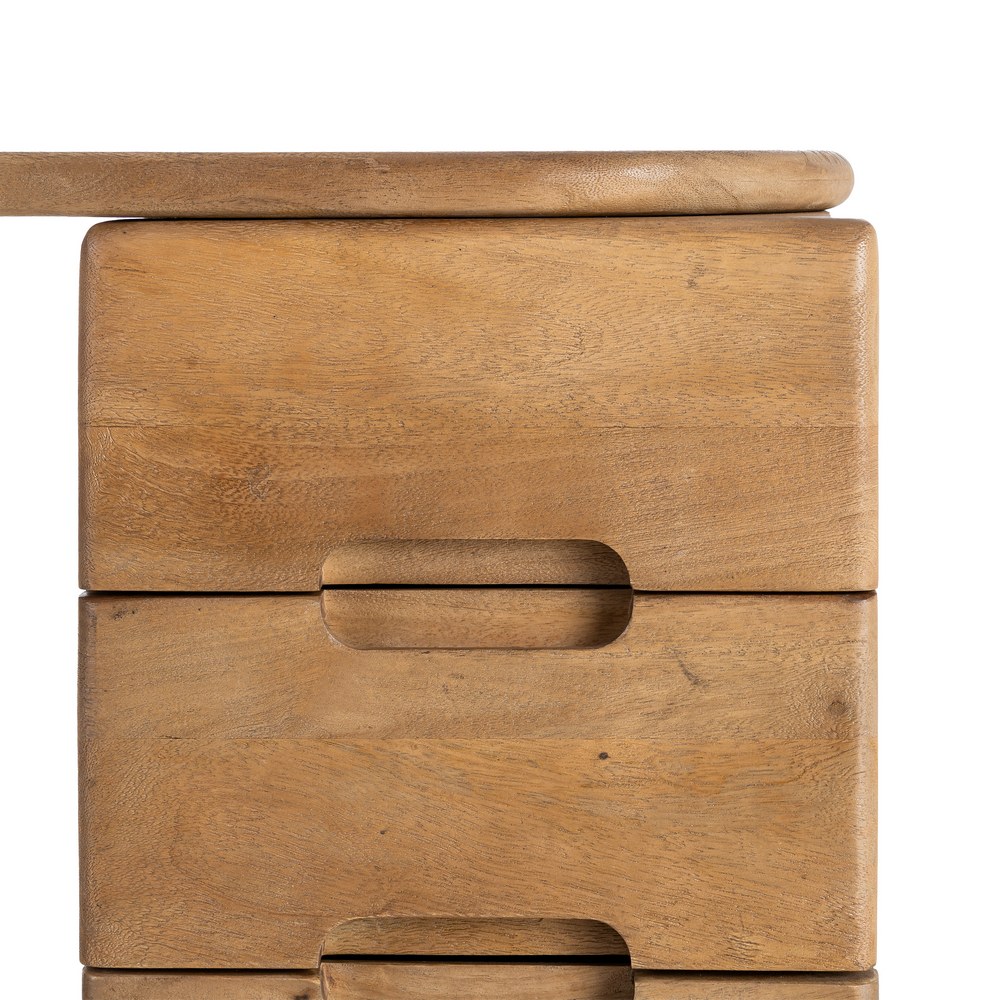 ESCRITORIO NATURAL MADERA DE MANGO SALÓN 110 X 50 X 75 CM - Imagen 5