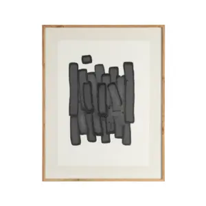 CUADRO ABSTRACTO MADERA-CRISTAL IMPRESO 76 X 3 X 98 CM