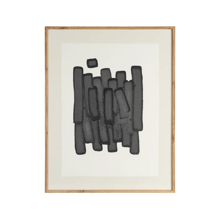 CUADRO ABSTRACTO MADERA-CRISTAL IMPRESO 76 X 3 X 98 CM