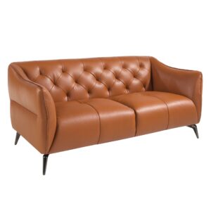 Sofá Chester 2 plazas piel marrón Angel Cerdá