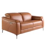 Sofá relax 2 plazas piel marrón Angel Cerdá