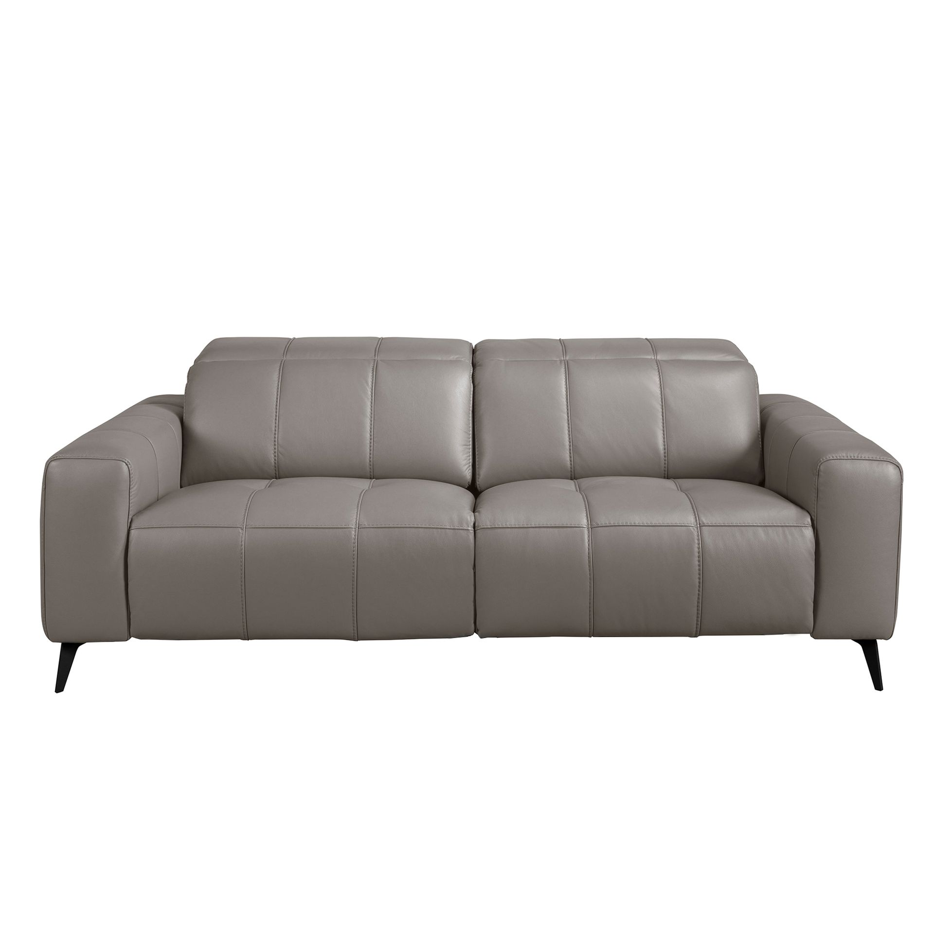 Sofá relax 3 plazas piel gris - Imagen 2