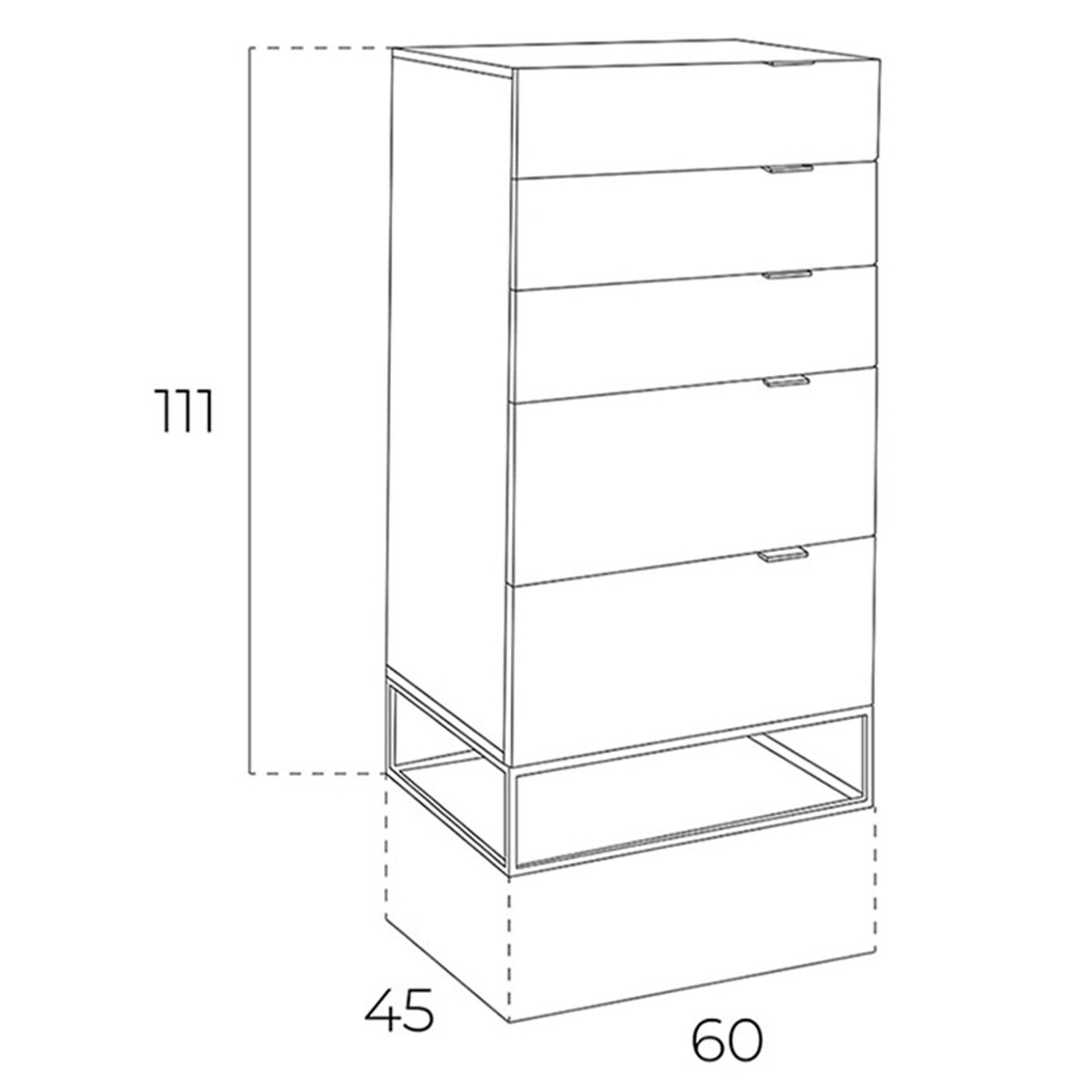 Chifonier madera gris y acero negro - Imagen 8