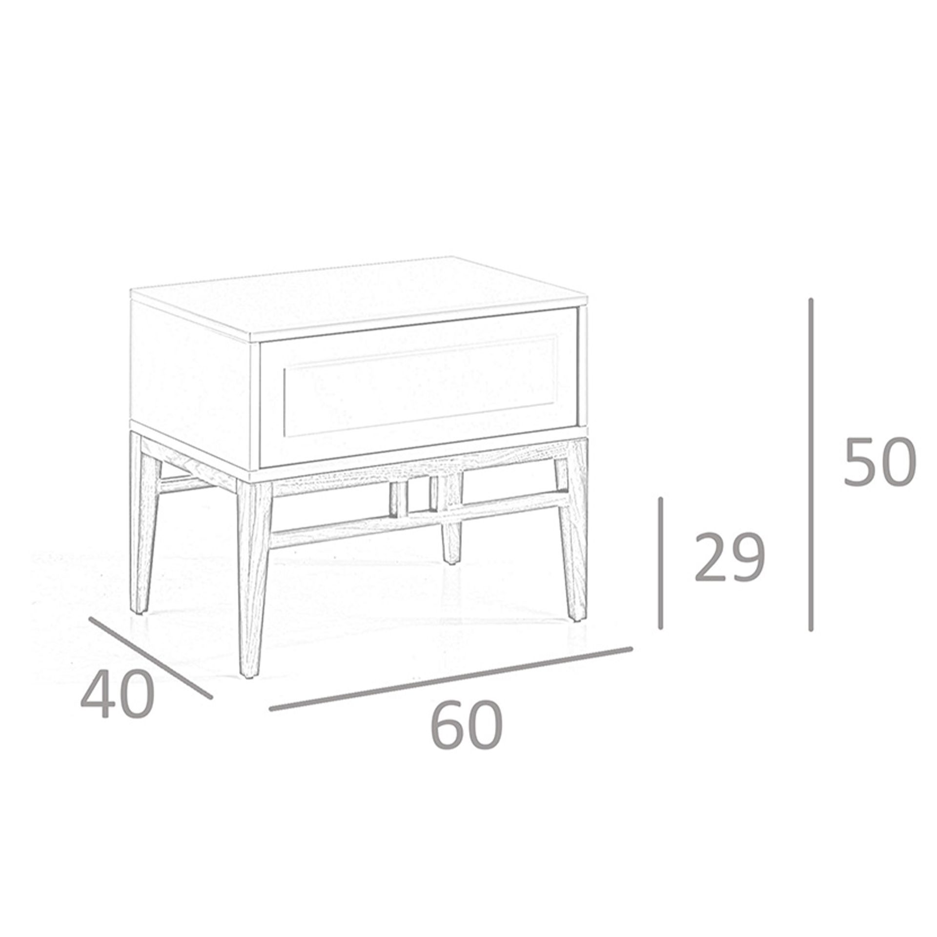 Mesita de noche madera beige y nogal - Imagen 7