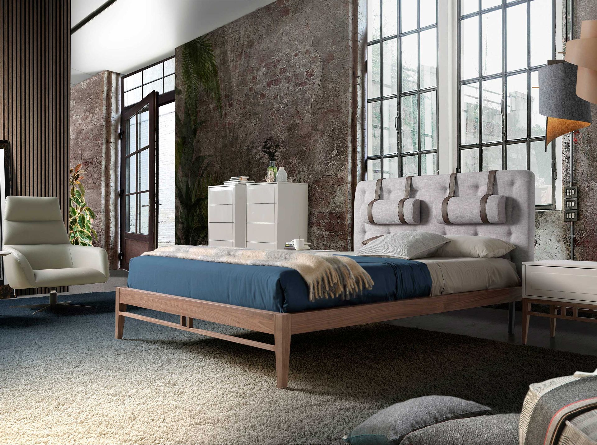 Chifonier madera beige y nogal - Imagen 6