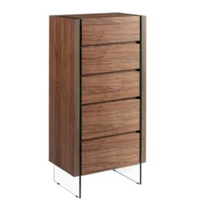 Chifonier nogal y cristal templado Angel Cerdá