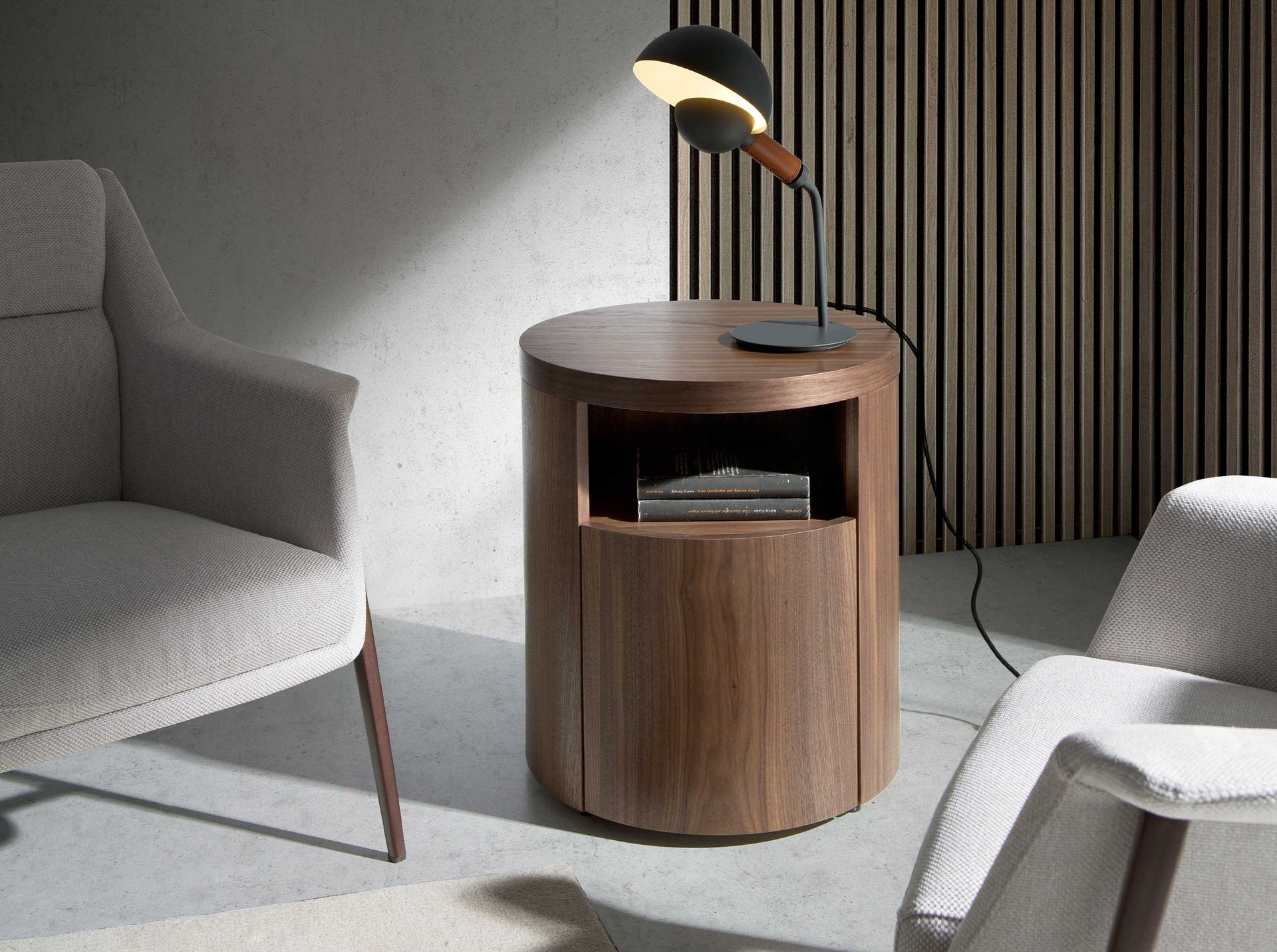 Mesita de noche nogal - Imagen 3