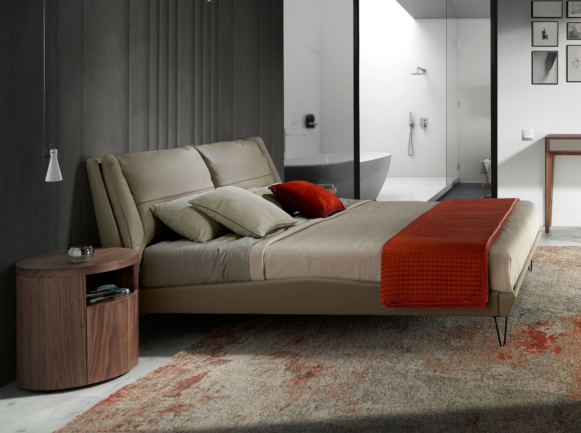 Mesita de noche nogal - Imagen 4