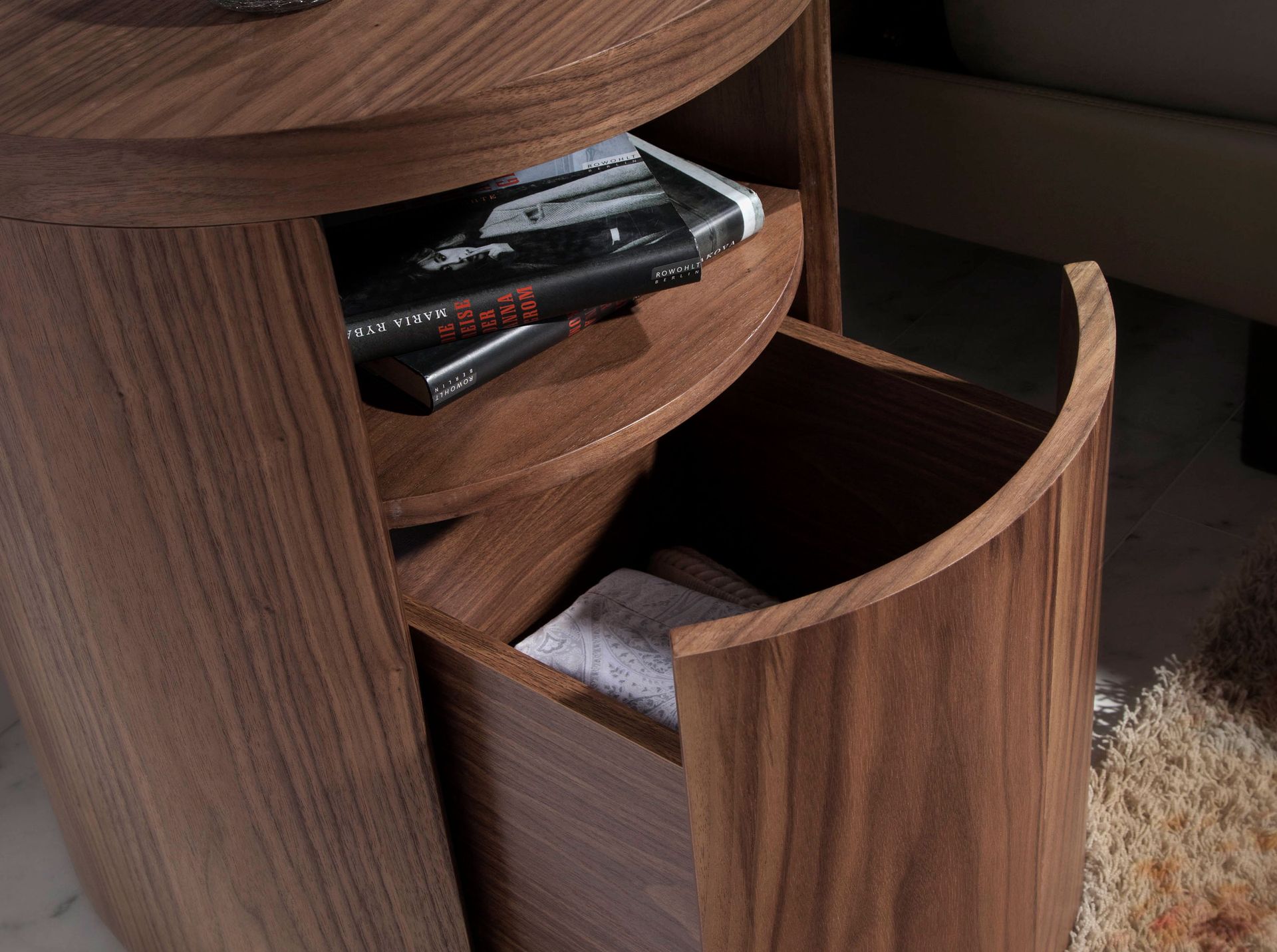 Mesita de noche nogal - Imagen 7