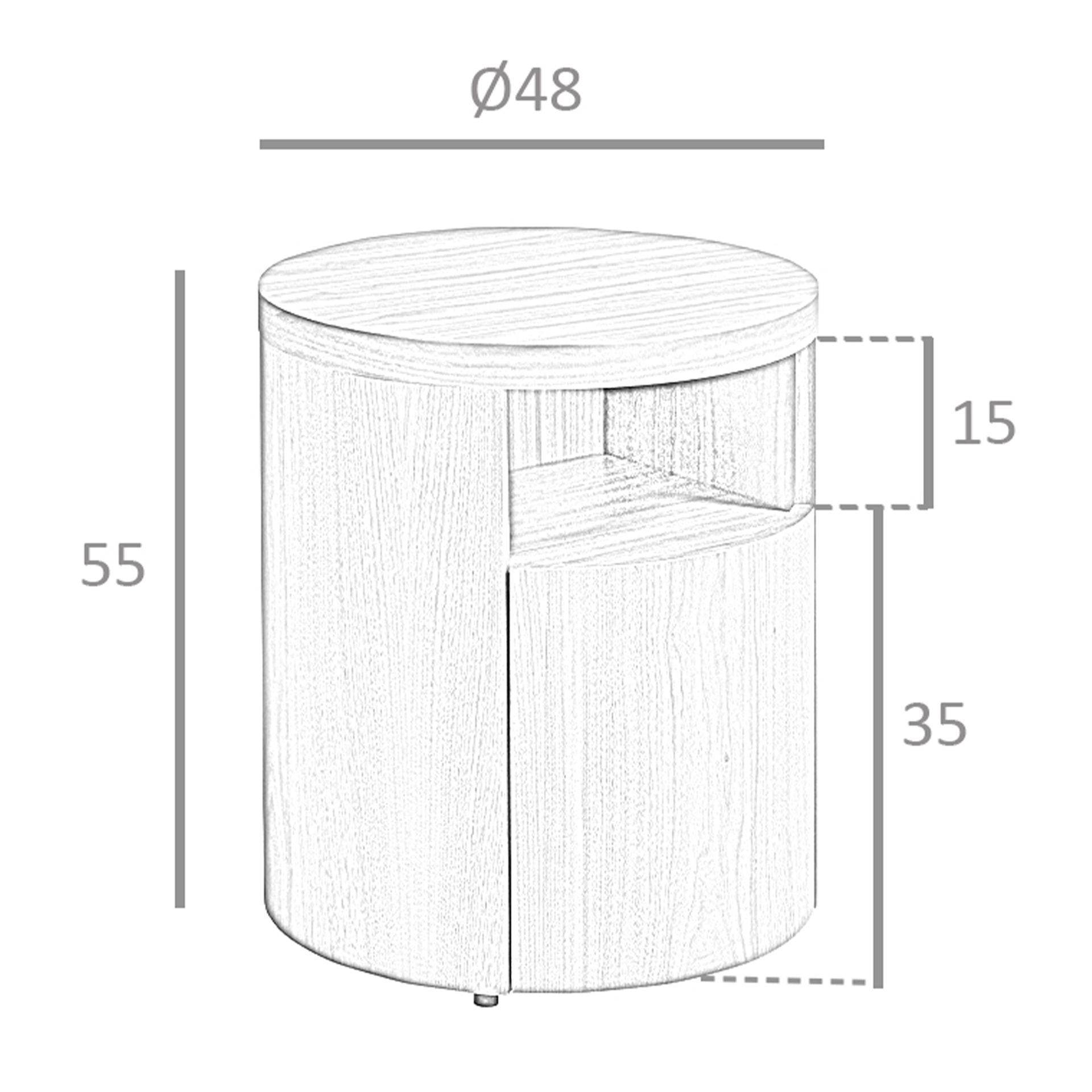 Mesita de noche nogal - Imagen 9
