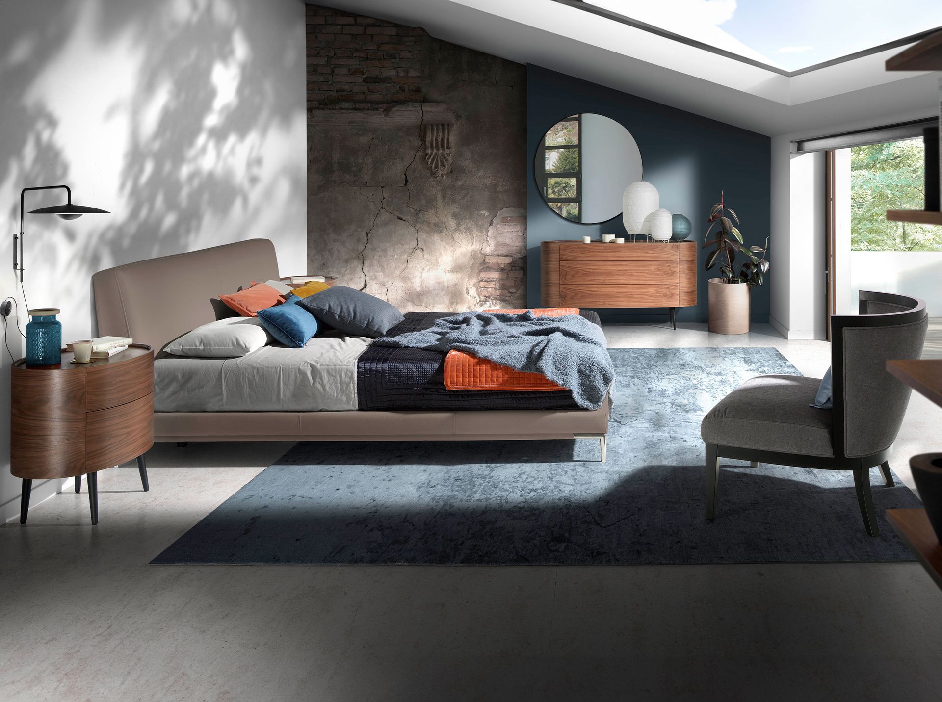 Cómoda nogal y acero negro - Imagen 4