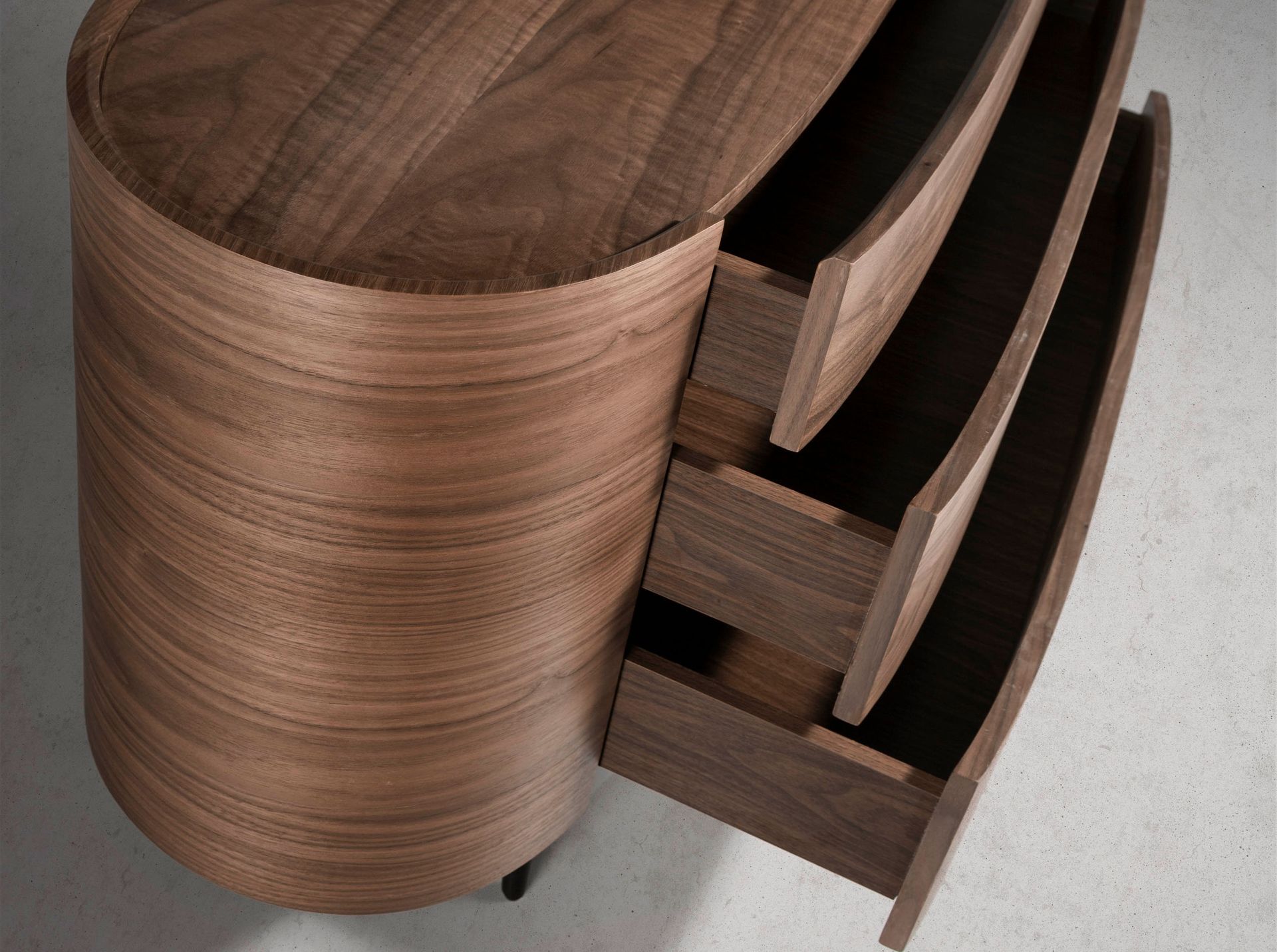 Cómoda nogal y acero negro - Imagen 8