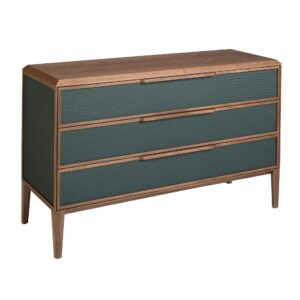 Cómoda pvc verde oscuro y nogal Angel Cerdá