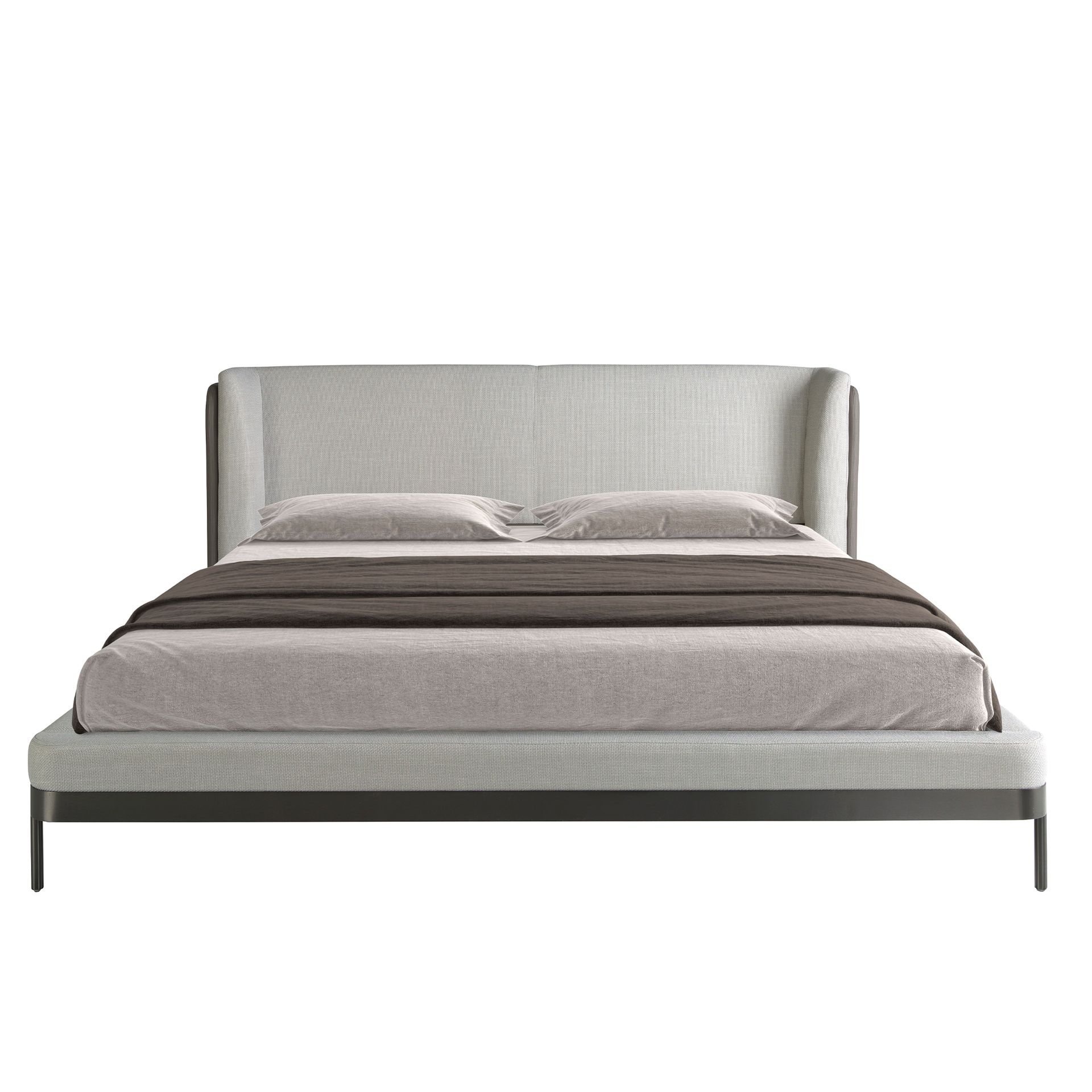 Cama tela color gris claro - Imagen 2