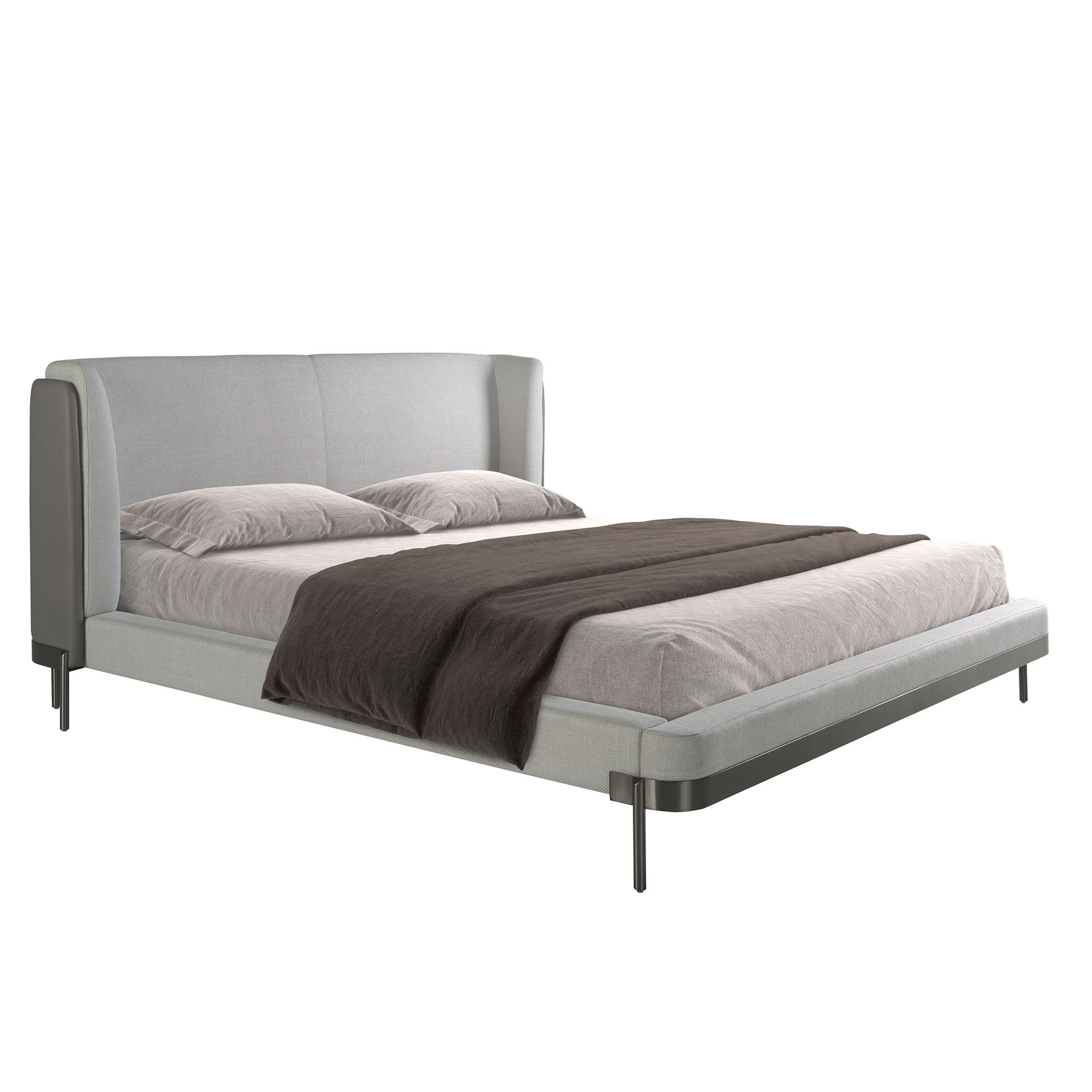 Cama tela color gris claro - Imagen 5