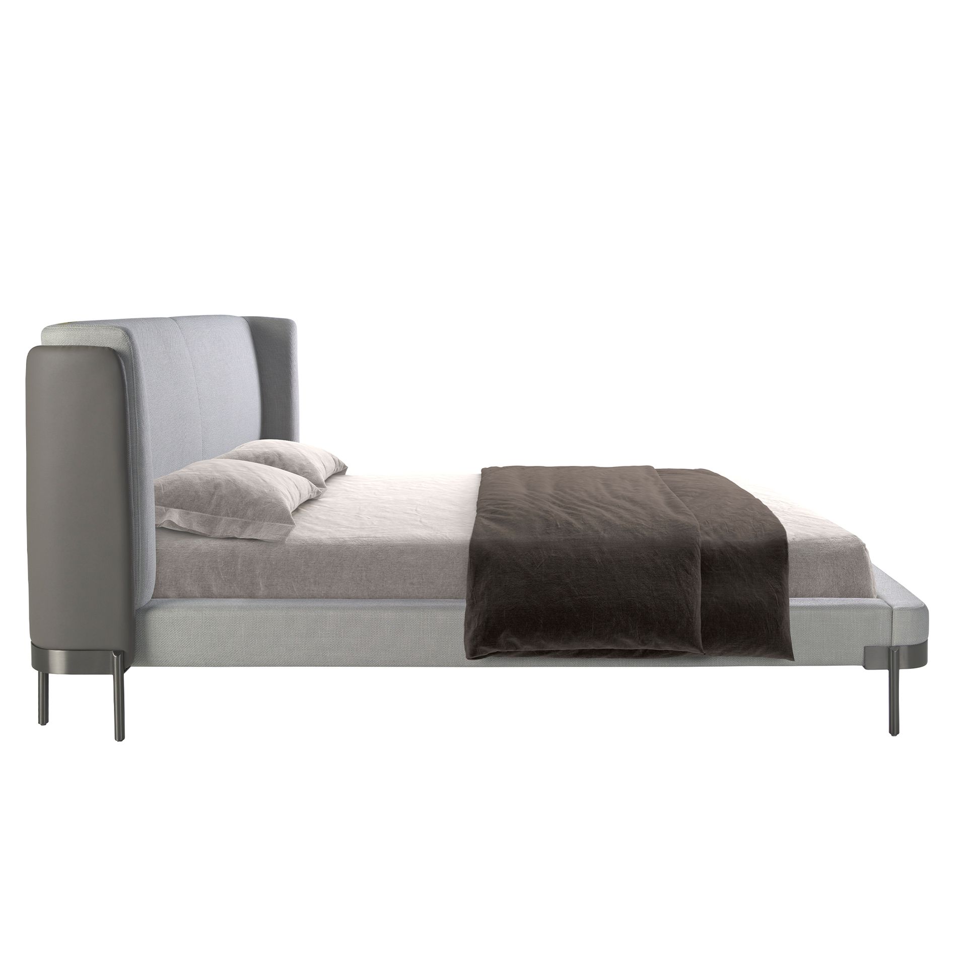 Cama tela color gris claro - Imagen 6